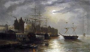 Trois-mats Dans Le Port (dunkerque?)