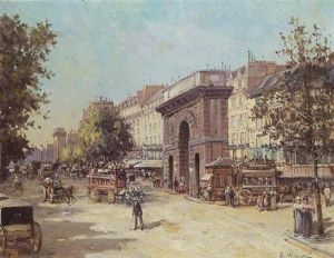 Vue De La Porte St-martin Et De La Porte St-denis by Gustave Mascart