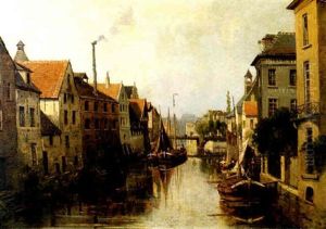 Canal D'une Ville Du Nord