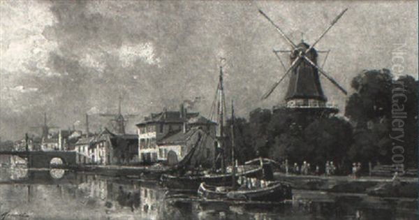 Dutch Canal Scene - view 1