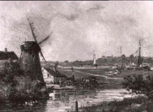 Landschaft Mit Windmuhle by Gustave Mascart