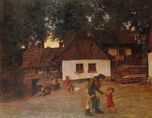 A Village Yard by Karel Vitezslav Masek