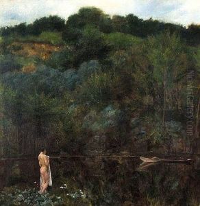 Bather By A Riverbank by Karel Vitezslav Masek