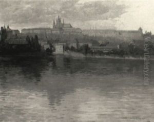 Blick Uber Die Moldau Auf Den Hradschin by Karel Vitezslav Masek