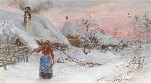 Gathering Firewood In Winter - view 1