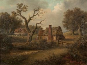 Cottages In A Landscape (pair) by Christopher Mark Maskell