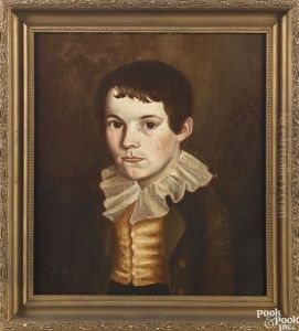 Folk Portraits Of A Boy And Girl (2 Works)