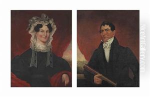 Portraits: Captain Stephen And Mary Langley Woutan (pair)