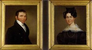 Lydia Bigley Of Newport, Rhode Island (+ Portrait Of Her Husband; Pair)