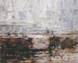 Figures In A Boat Yard