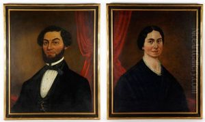 Portraits (pair) by William Sanford Mason