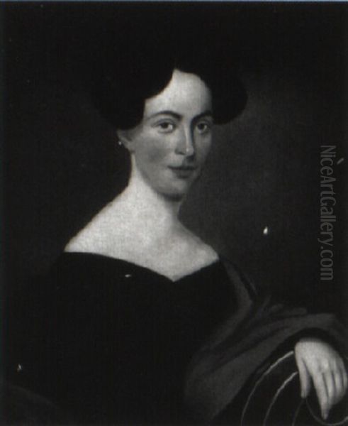 Portrait Of A Woman With Red Drape - view 1