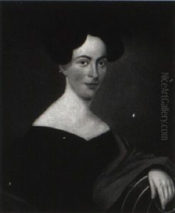 Portrait Of A Woman With Red Drape