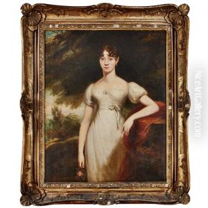 Portrait Of A Lady, Three-quarter Length, In A Landscape Portrait Of A Lady, Three-quarter Length, In A Landscape