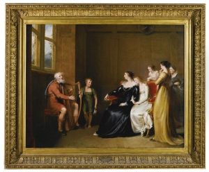 The Minstrel Singing His Lay To The Duchess Of Buccleugh; From Walter Scott's The Lay Of The Last Minstrel