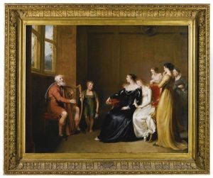 The Minstrel Singing His Lay To The Duchess Of Buccleugh (from Walter Scott's The Lay Of The Last Minstrel)