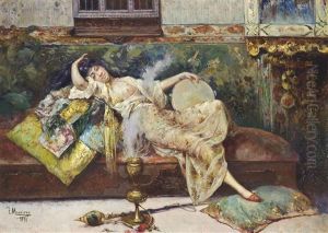 The Tambourine Girl by Francisco Masriera y Manovens
