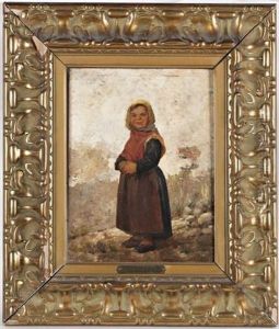 Portrait De Jeune Fille by Francisco Masriera y Manovens