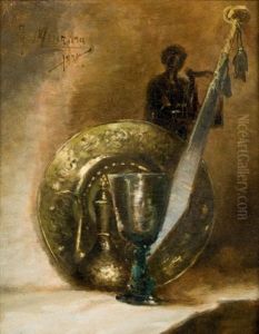 Nature Morte A L'aiguiere Et Au Poignard