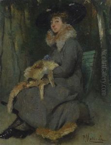 Ritratto Di Signora Seduta by Pompeo Massani