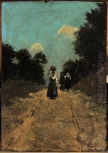 Paesaggio Con Figure by Pompeo Massani