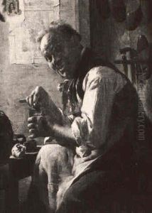 The Cobbler's Break by Pompeo Massani