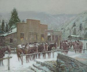 The Hitching Rail by Oscar Edmund Berninghaus