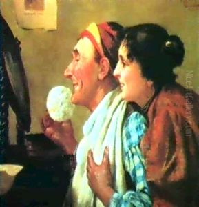 Preparing For The Carnival. by Pompeo Massani