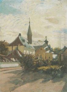 Dorfansicht Bei Dusseldorf by Edmund Massau