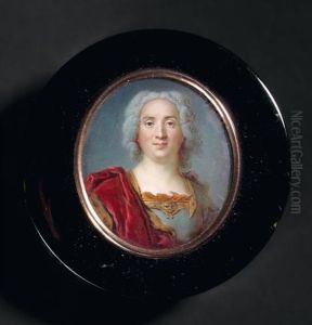 Portrait D'un Gentilhomme En Cuirasse Et Cape De Velours Rouge; Il Est Coiffe D'une Perruque Grise A Rouleaux