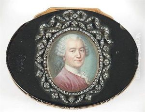 Portrait D'homme En Habit De Soie Mauve