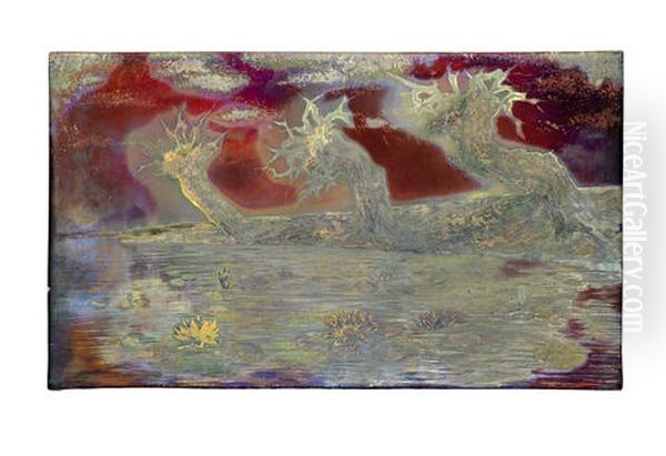 Plaque With River Scene - view 1
