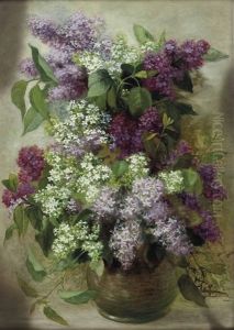 Flieder In Vase by Carl Massmann