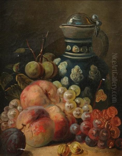 Still Life With Fruit And Pitcher (+ Floral Still Life, Lrgr; 2 Works) - view 1