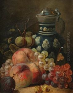 Still Life With Fruit And Pitcher (+ Floral Still Life, Lrgr; 2 Works)