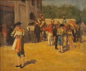 Les Toreros Devant Les Arenes by Georges Masson