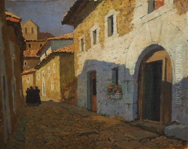 Fin D'apres-midi, Rue De L'eglise A Sos Del Rey - view 1