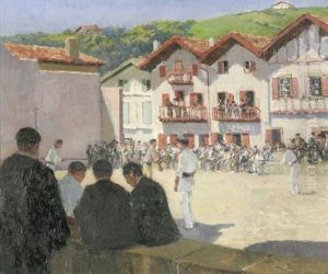 Partie De Pelote. Baskisches Ballspiel by Georges Masson
