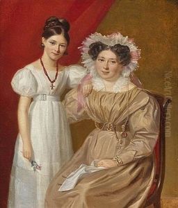 Doppelportrat Einer Dame Mit Ihrer Tochter by Firmin Massot