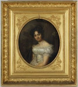 Portrait De Madame Catherine Marc Cramer Nee Mallet by Firmin Massot