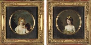 Portrait Of John Archer (+ Portrait Of Madame Auguste Rosset, Nee Anna Archer; Pair)