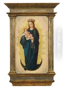 Madonna And Child Standing On A Half Moon by Quentin Massys the Elder