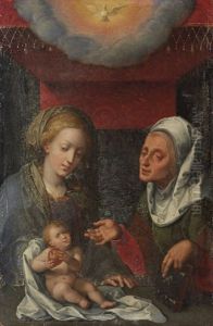The Virgin And Child With Saint Elizabeth by Quentin Massys the Elder