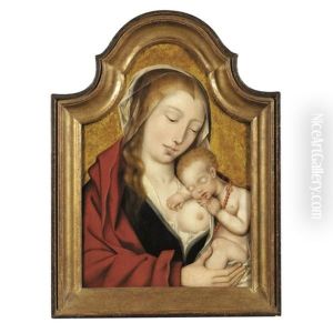 Virgin With The Sleeping Christ Child by Quentin Massys the Elder
