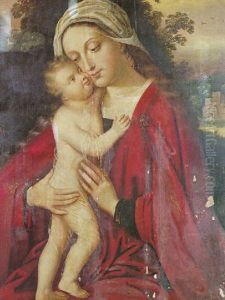 La Vierge A L'enfant Dans Un Paysage
