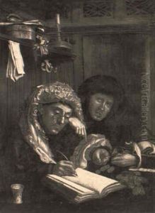 A Banker And His Client by Quentin Massys the Elder
