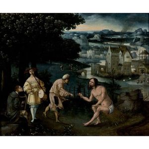 L"aumone De Job by Cornelis Massys