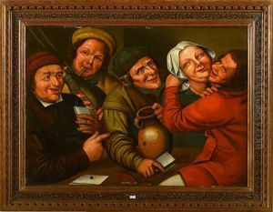 Les Joueurs De Cartes A L"auberge by Jan Massys