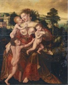 An Allegory Of Charity by Jan Massys
