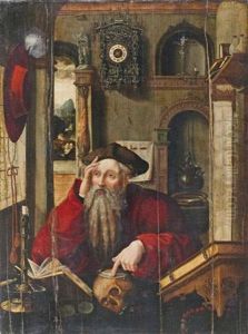 Saint Jerome Dans Son Cabinet by Jan Massys